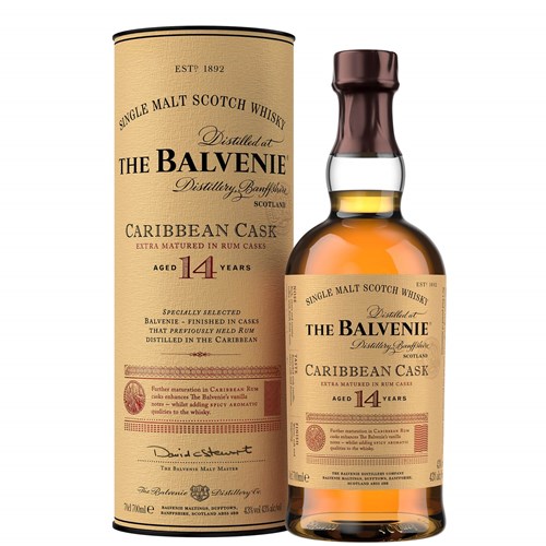 The Balvenie Caribbean Cask 14 Year Old Single Malt Scotch Whisky 70cl - A Fusion of Honeyed Smoothness and Caribbean Influence